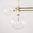 Candelabru modern din alama masiva si abajururi din sticla suflata, Soap 6 DT, B036 Schwunghome
